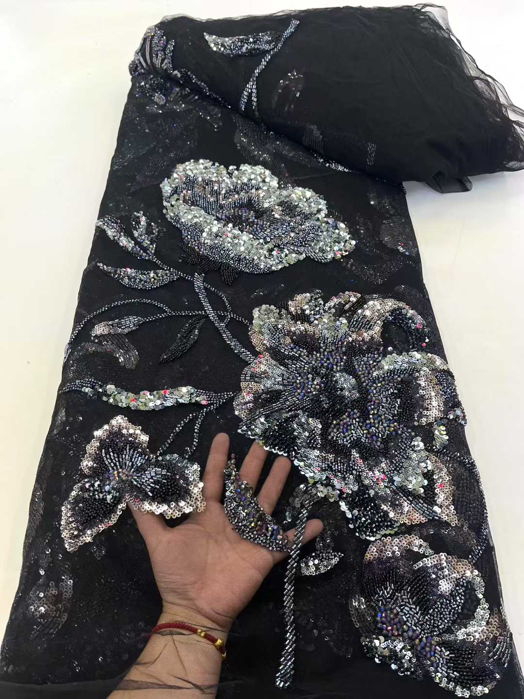 Llegada de encaje de tul con c - Embroidery Net Dress reseña y precio
