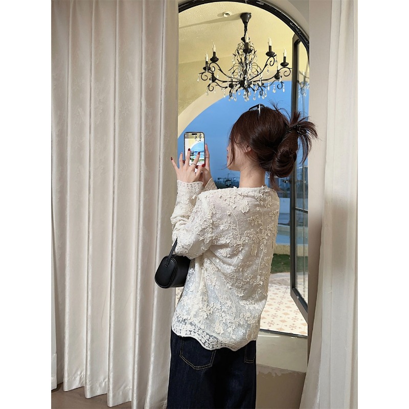 Camisa de encaje tridimensiona - Embroidery Cardigan reseña y precio