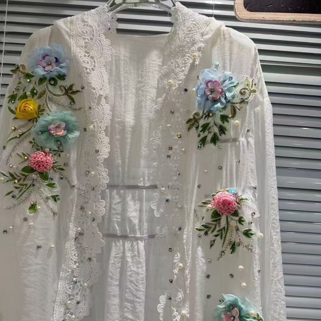 Camisas de protección solar co - Embroidery Cardigan reseña y precio
