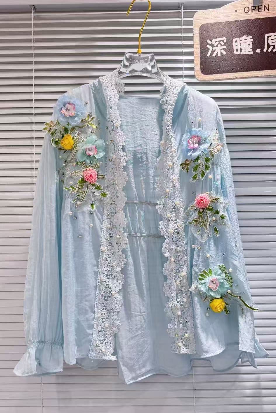 Camisas de protección solar co - Embroidery Cardigan reseña y precio