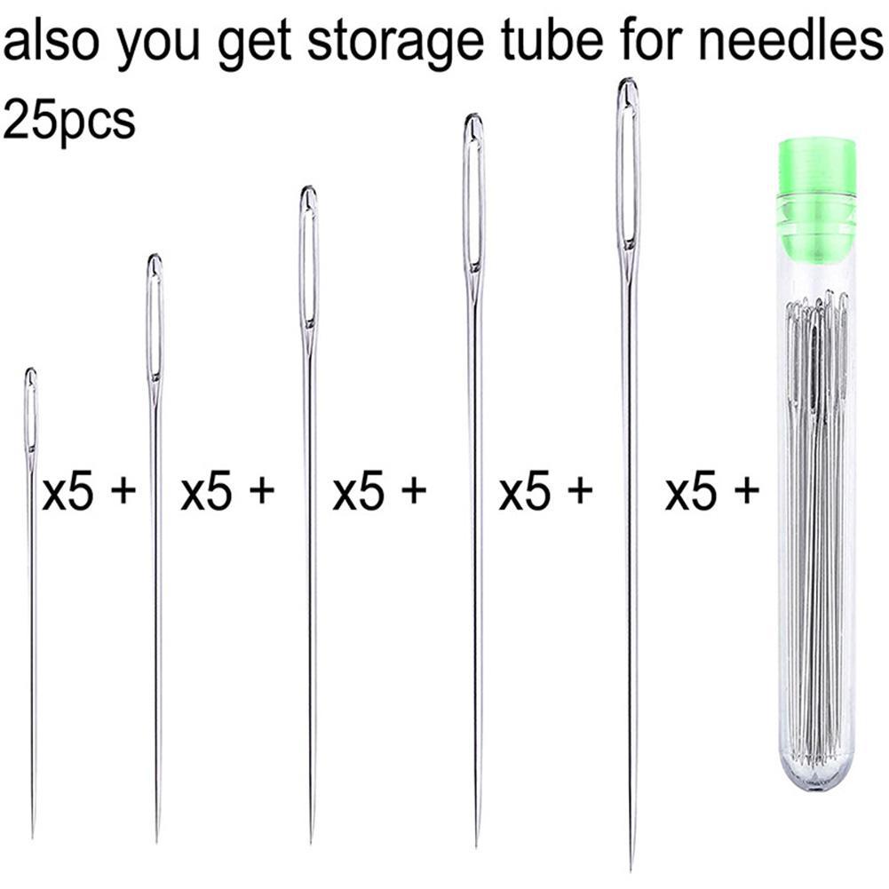 25 uds agujas de coser de ojo  - Embroidery Needles reseña y precio