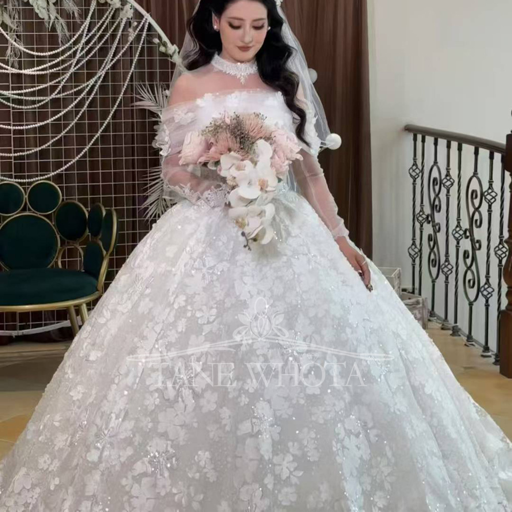 Vestido de novia de lentejuela - Embroidery Organza reseña y precio