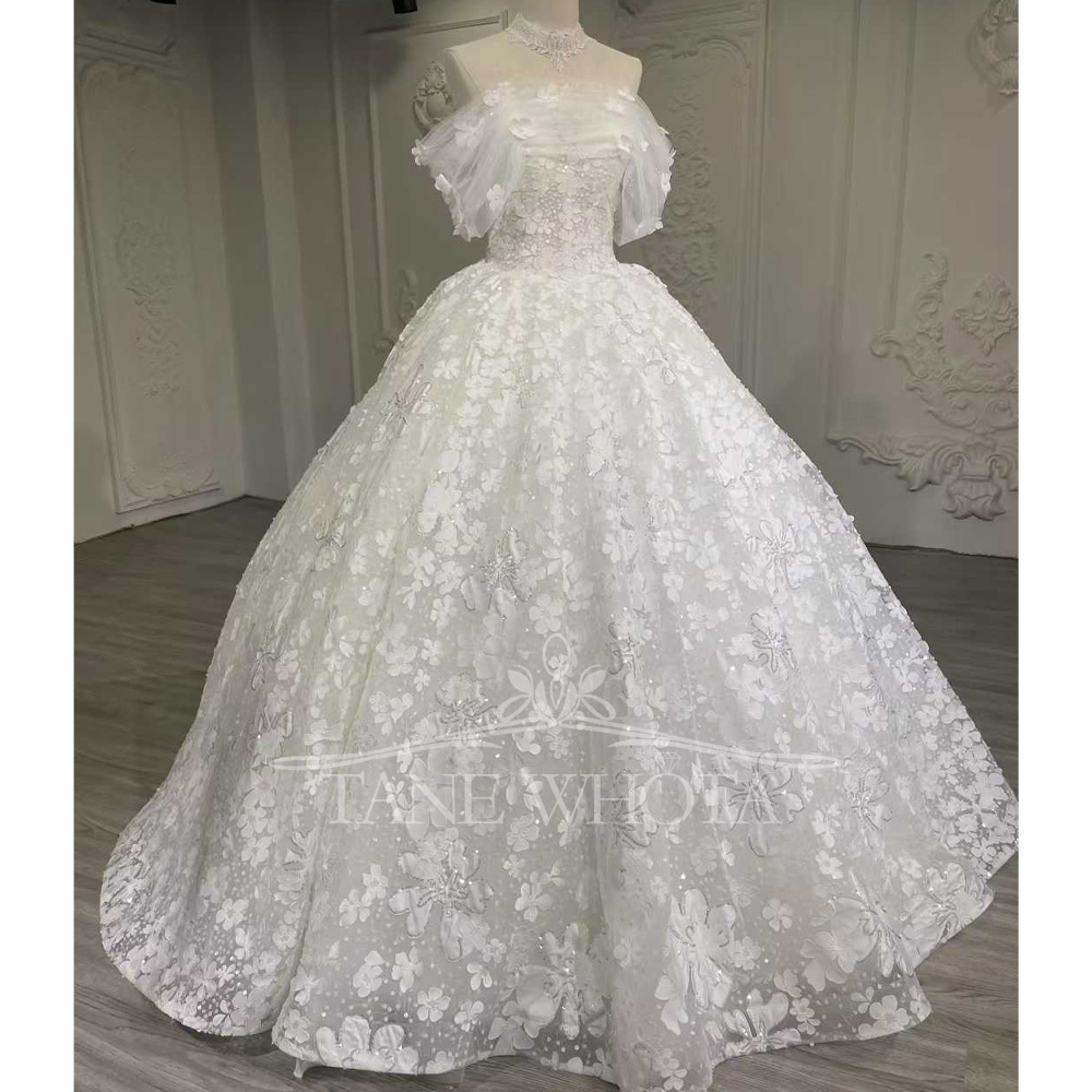 Vestido de novia de lentejuela - Embroidery Organza reseña y precio