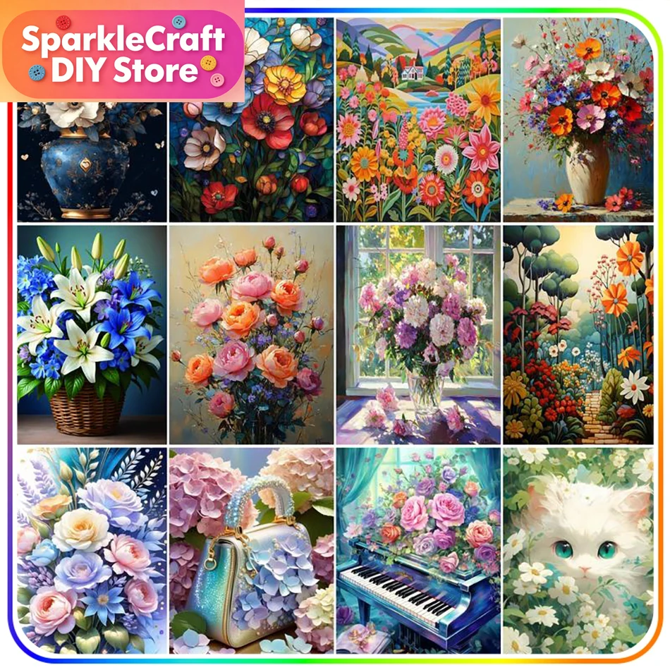 1 kit de pintura de diamantes  - Embroidery Flower reseña y precio