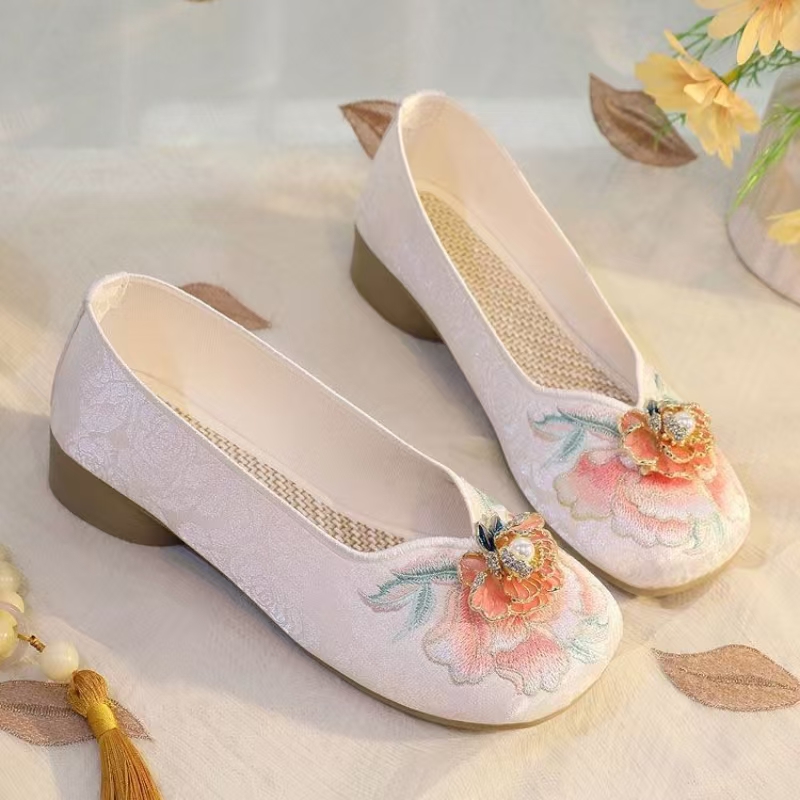 Zapatos de tela bordados de ta - Embroidery Fabric reseña y precio