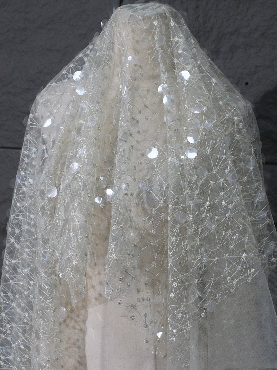 Tela de encaje con hilo de bor - Embroidery Net Dress reseña y precio